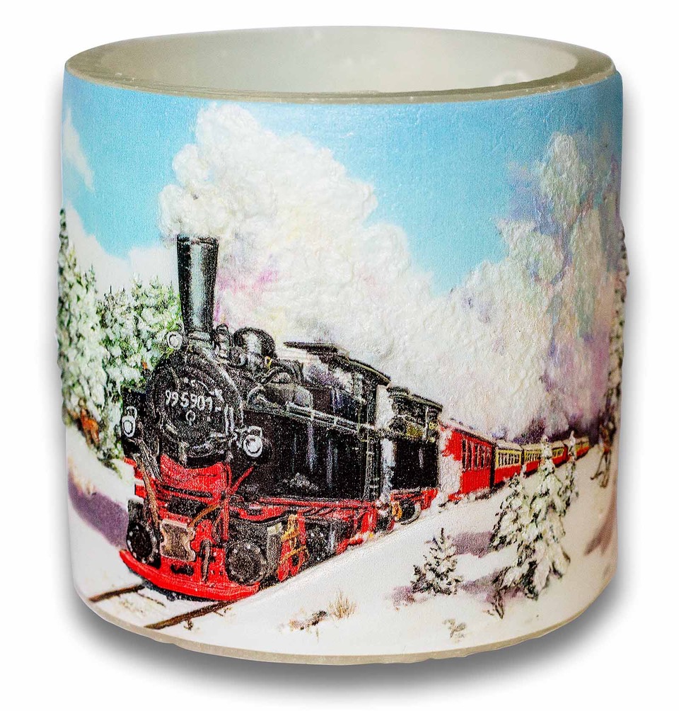 Lampionkerze Schmalspurbahn 100mm