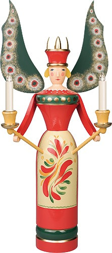 Erzgebirgsengel, rot, elektrisch