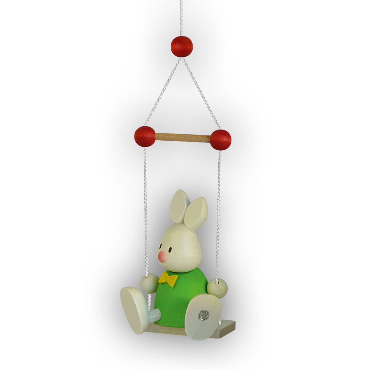 Kaninchen Max auf Schaukel