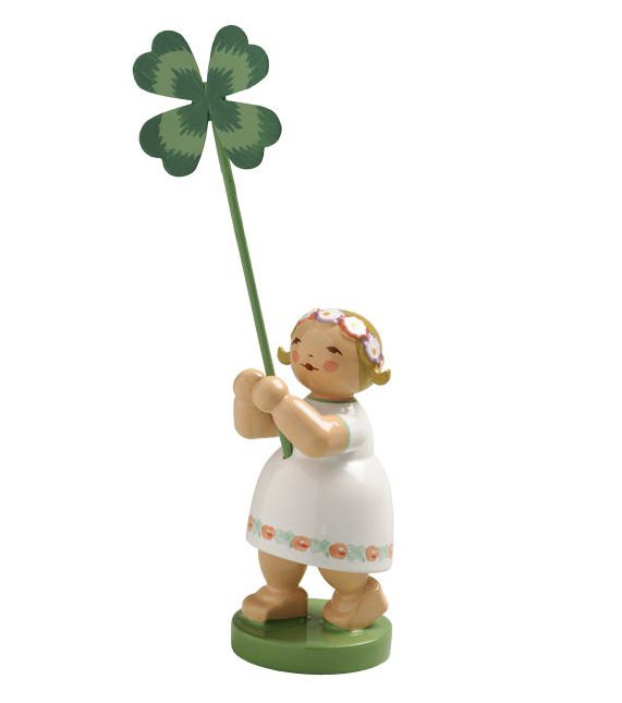 Mädchen mit Kleeblatt