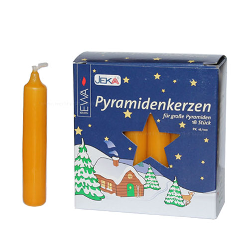 Pyramidenkerzen EWA 18 Stück 17x105mm natur