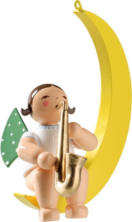 Engel mit Saxofon im Mond