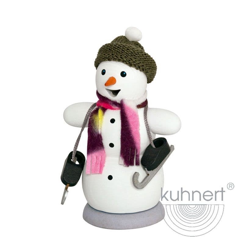 Schneemann mit Schlittschuh