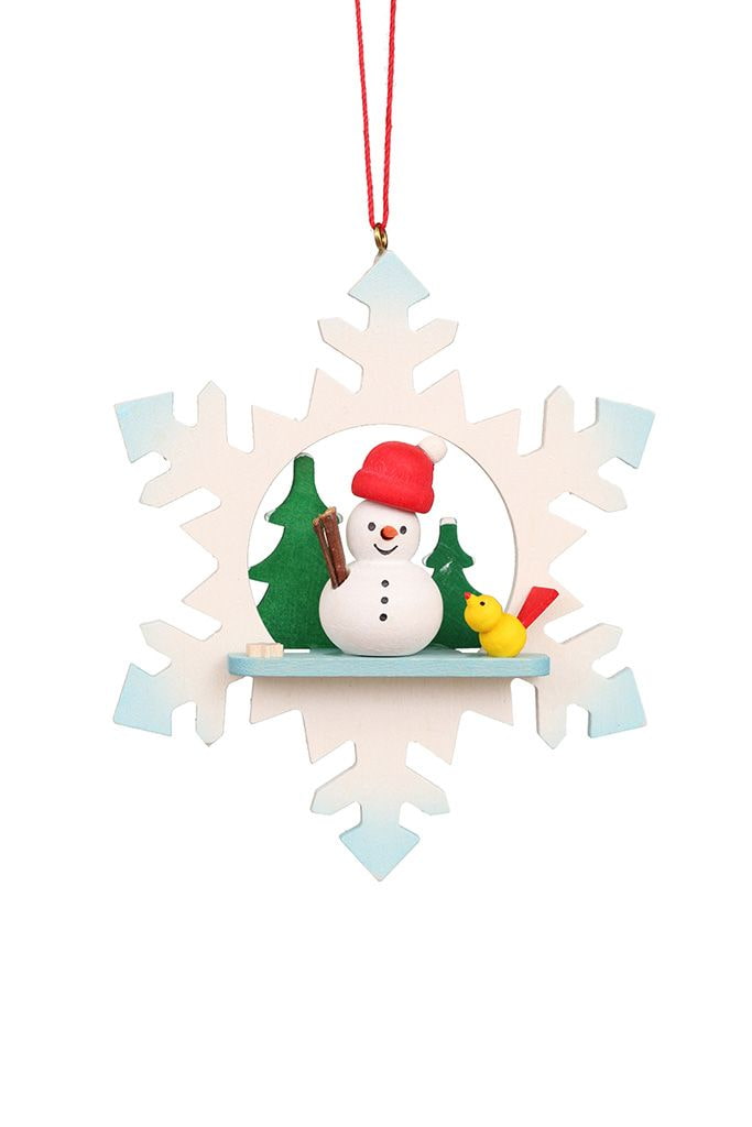 Baumbehang Schneeflocke Schneemann - Auslaufartikel