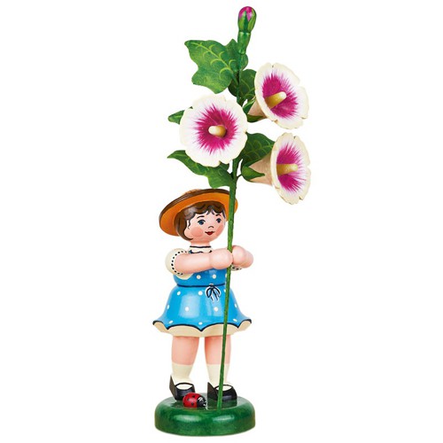 Hubrig - Blumenmädchen mit Stockrose