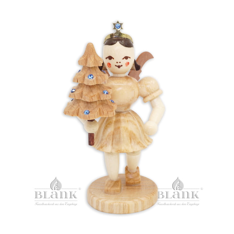 Blank - Kurzrockengel natur mit Bäumchen und Preciosa-Kristallen