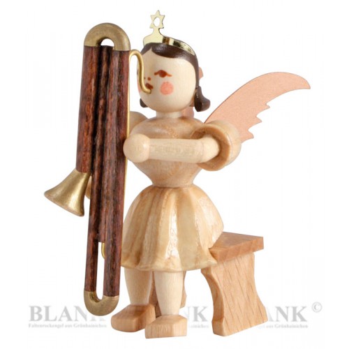 Blank - Kurzrockengel natur mit Kontrafagott sitzend