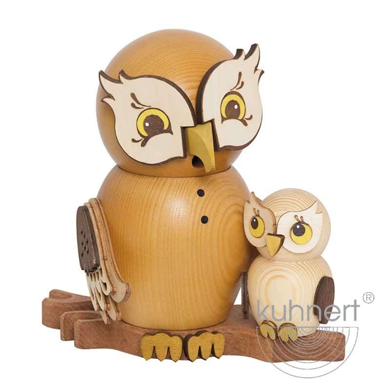 Rauchfigur Eule mit Kind
