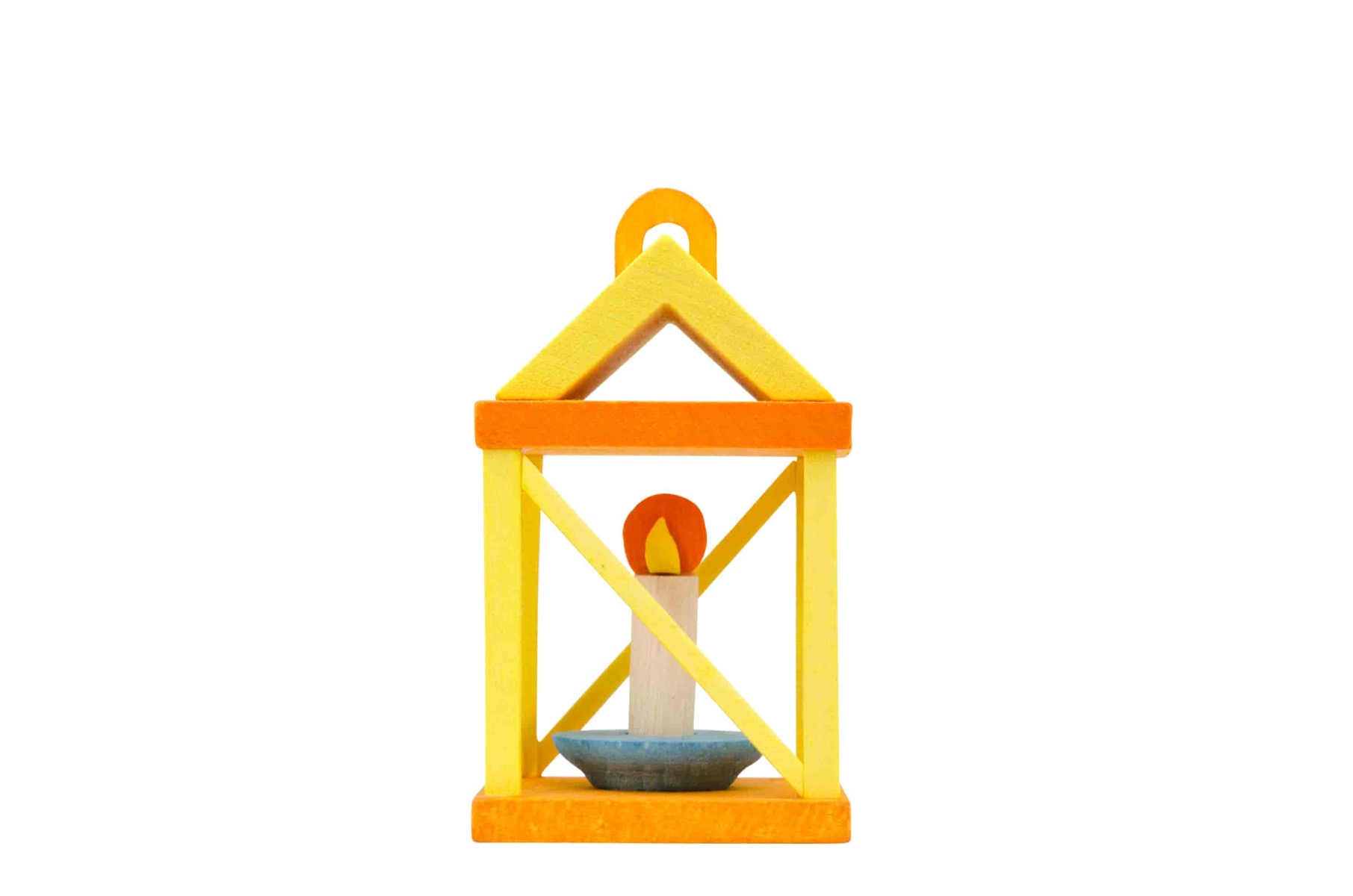 Laterne gelb als Baumschmuck