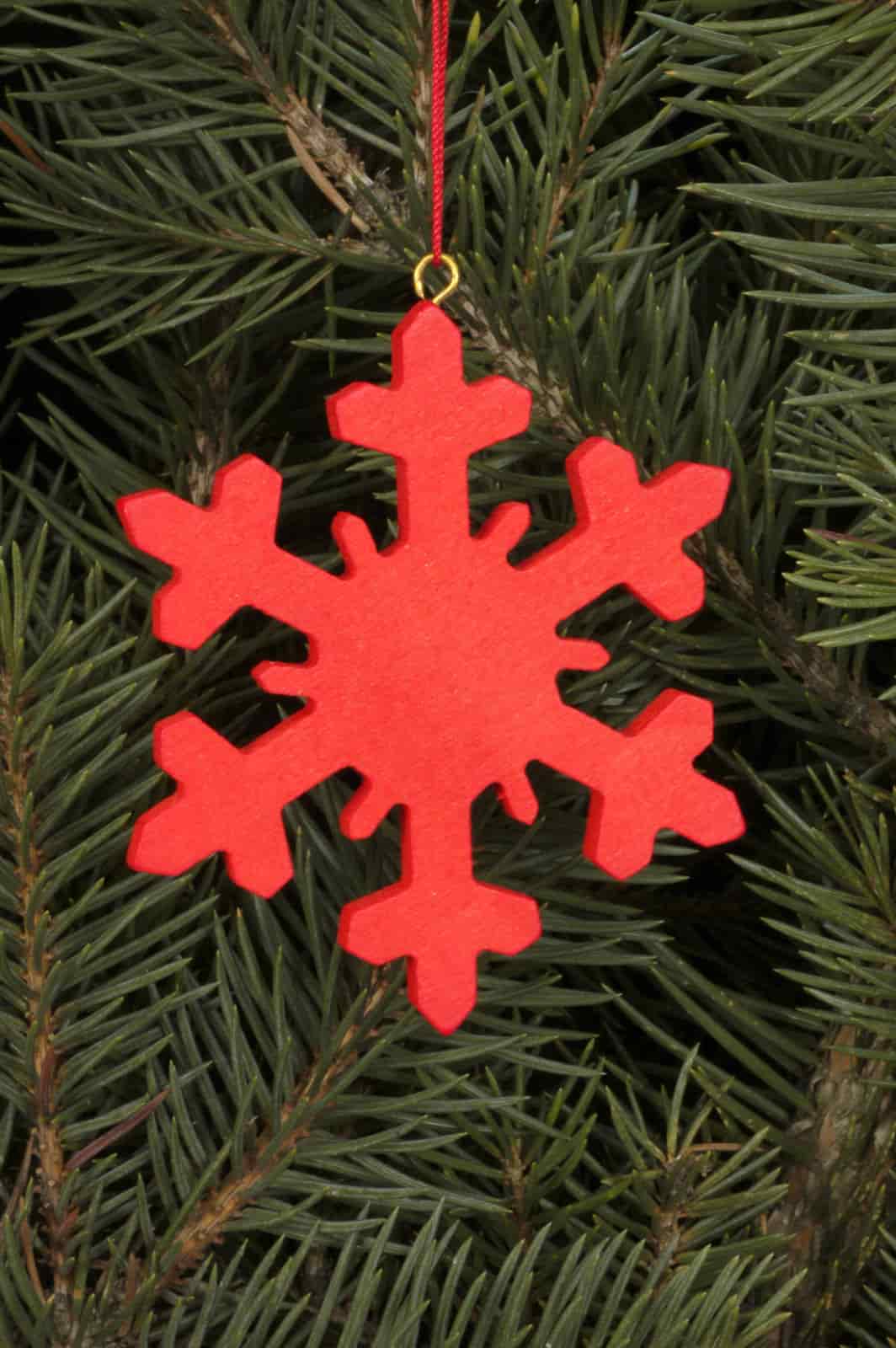 Baumbehang Eiskristall rot - Auslaufartikel