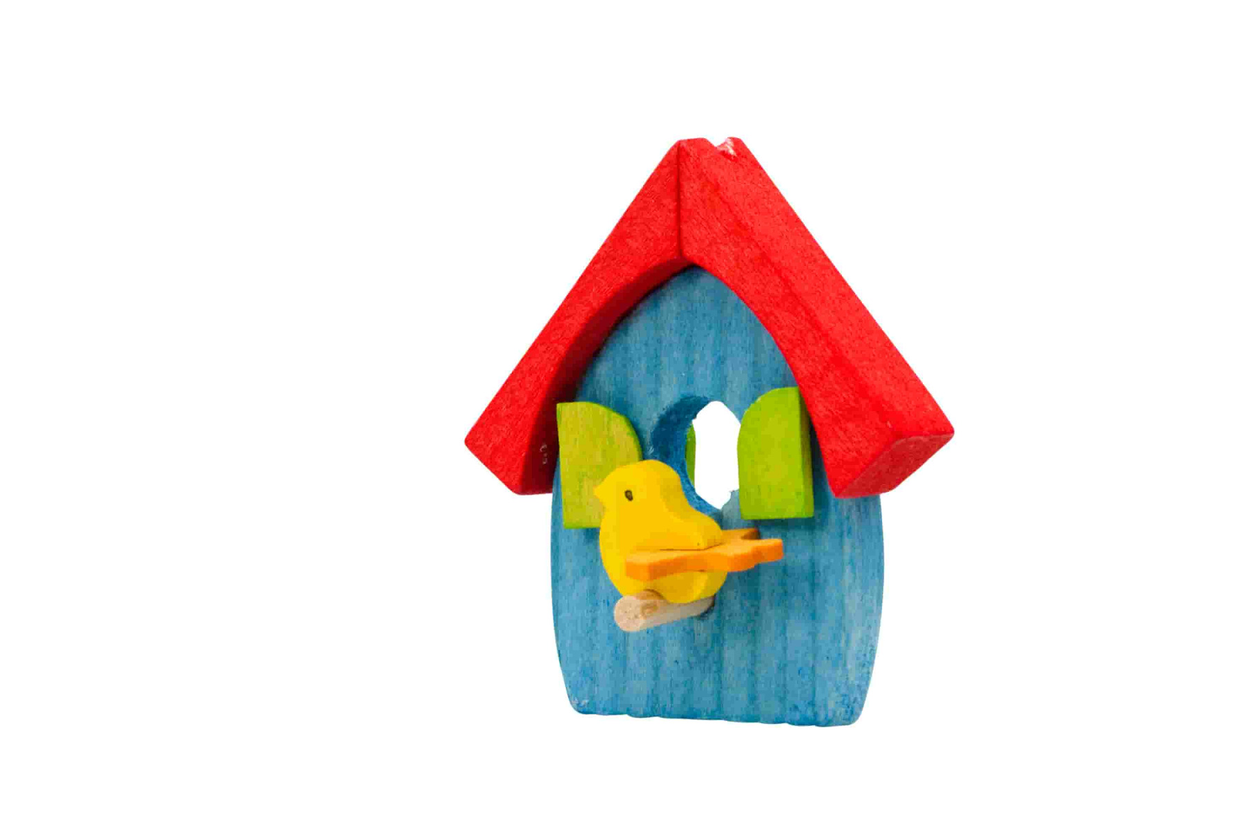 Vogelhaus dunkelblau als Baumschmuck