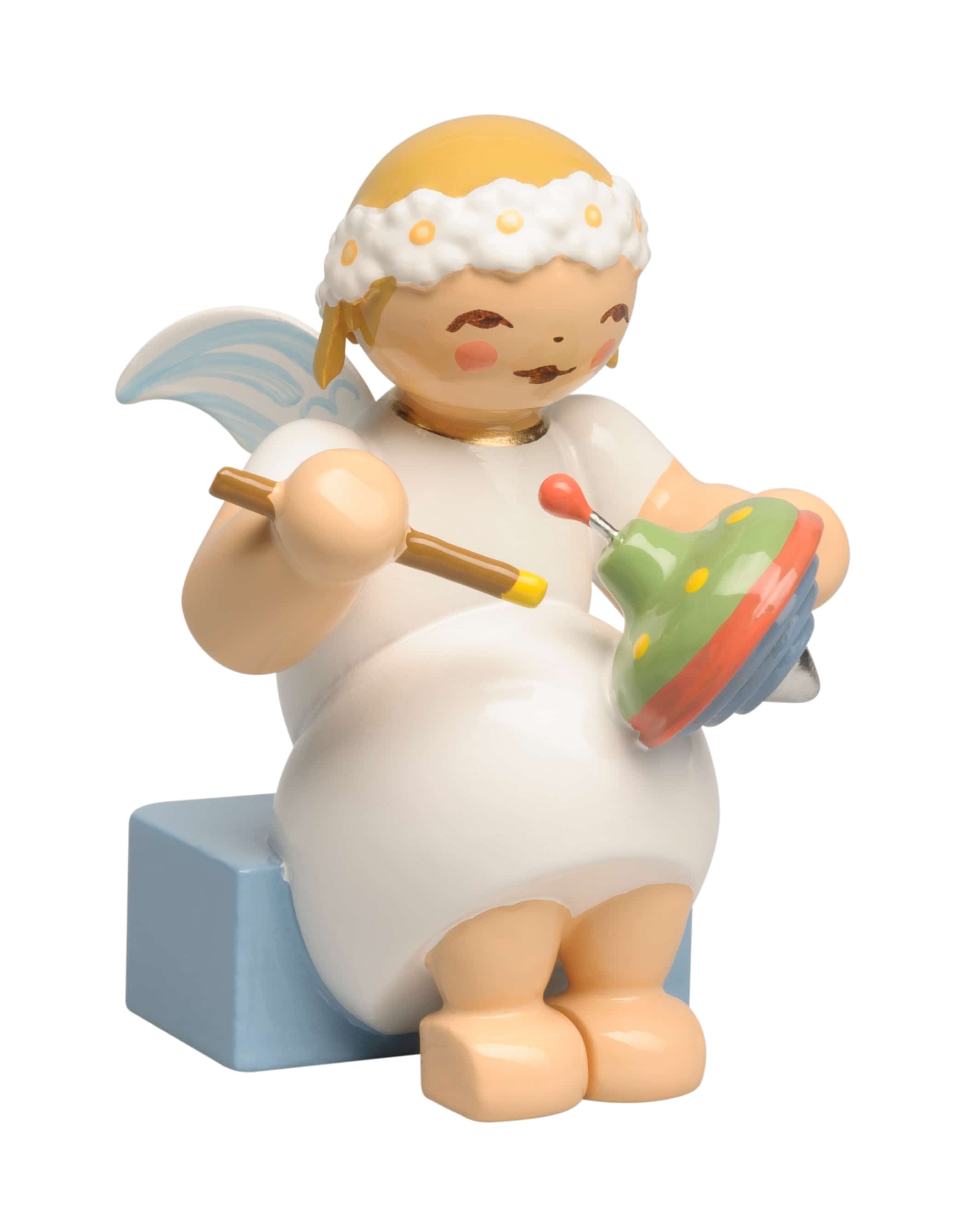 Margeritenengel sitzend mit Brummkreisel