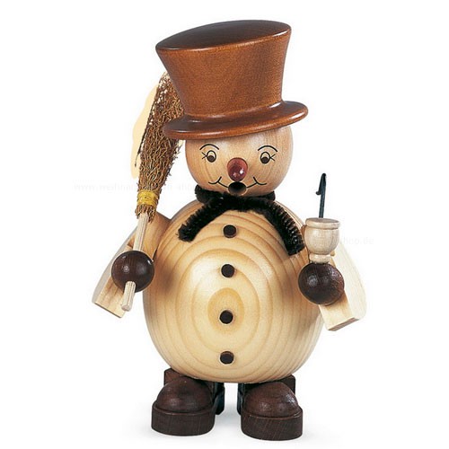 Räuchermann klein "Schneemann" natur
