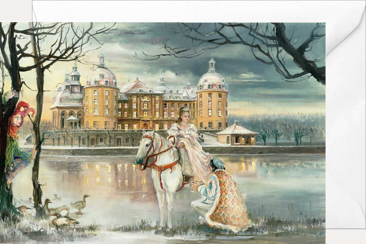 Klappkarte - Drei Haselnüsse für Aschenbrödel