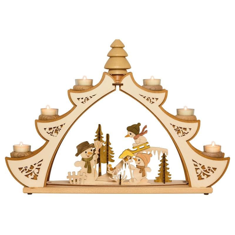 Bastelset Lichterbogen mit Schneemann-Motiv - Auslaufartikel