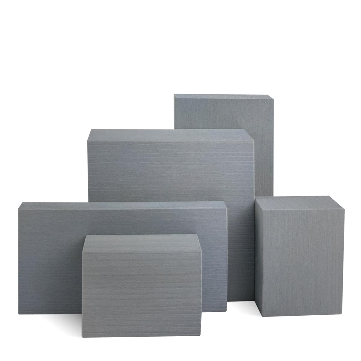 Deko-Klötze, 5-tlg., grau
