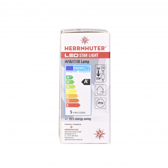LED Lampe E14 (kaltweiß) für Herrnhuter Sterne aus Papier (I4 - I8)