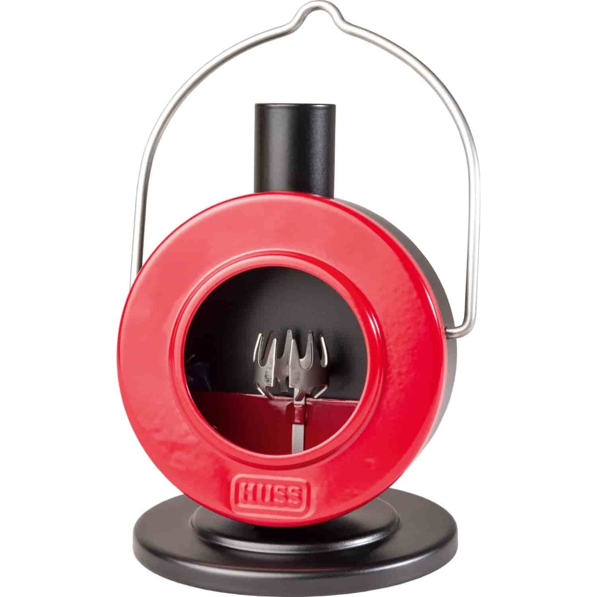 Scheibenofen "Der Flache" rot/schwarz