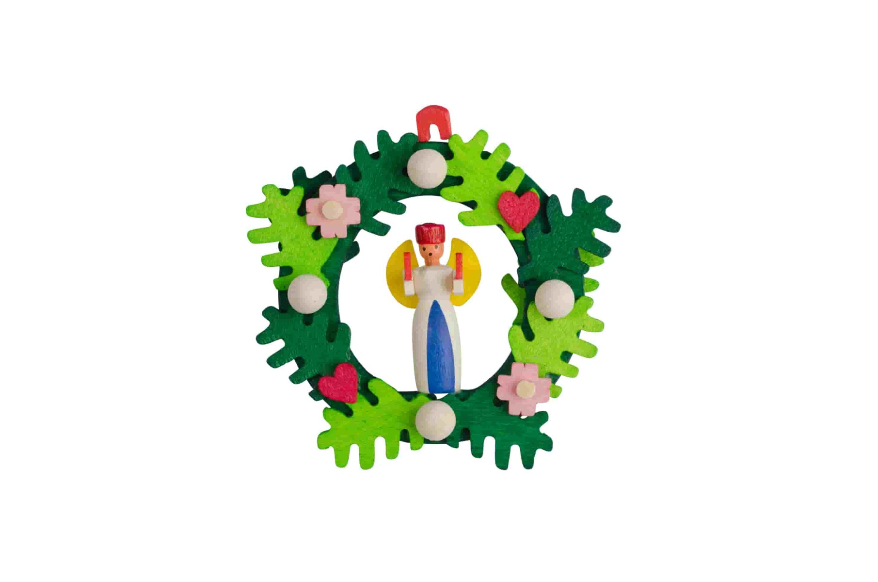 Adventskranz mit Lichterengel als Baumschmuck