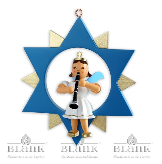 Blank - Kurzrockengel farbig im Stern mit Klarinette
