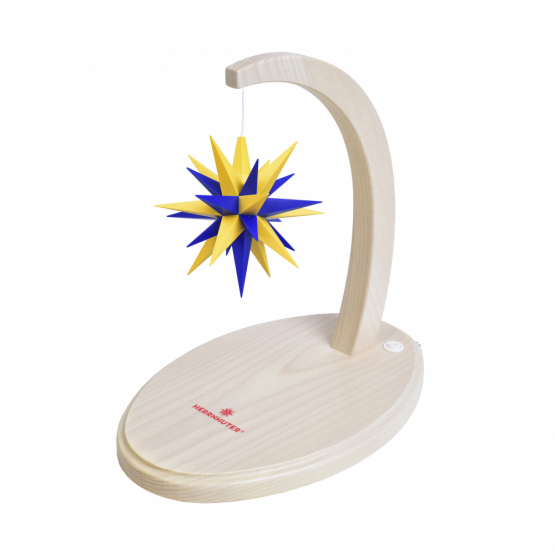 Original Herrnhuter Sternenbogen natur - A1e blau/gelb