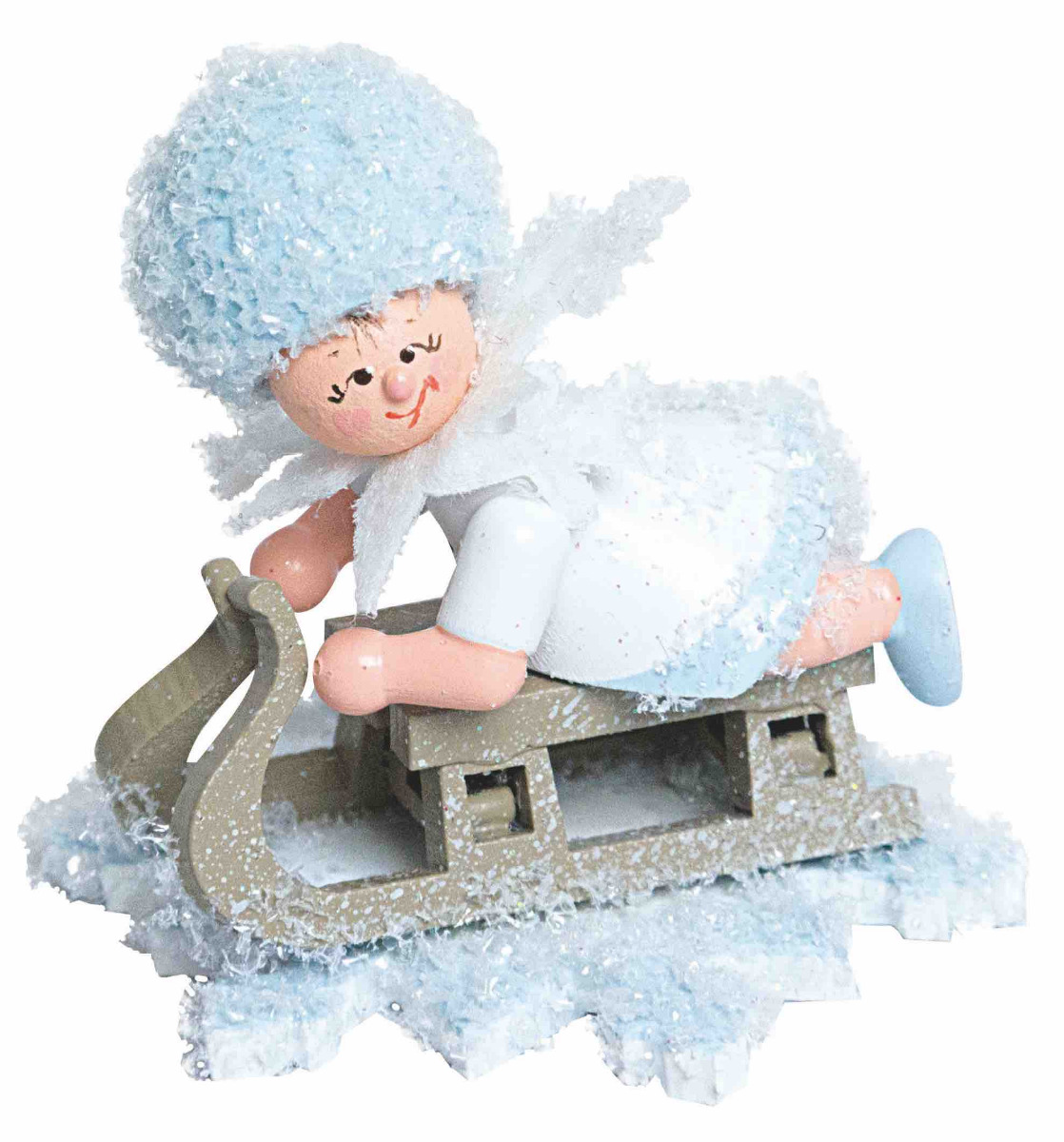 Schneeflöckchen mit Schlitten
