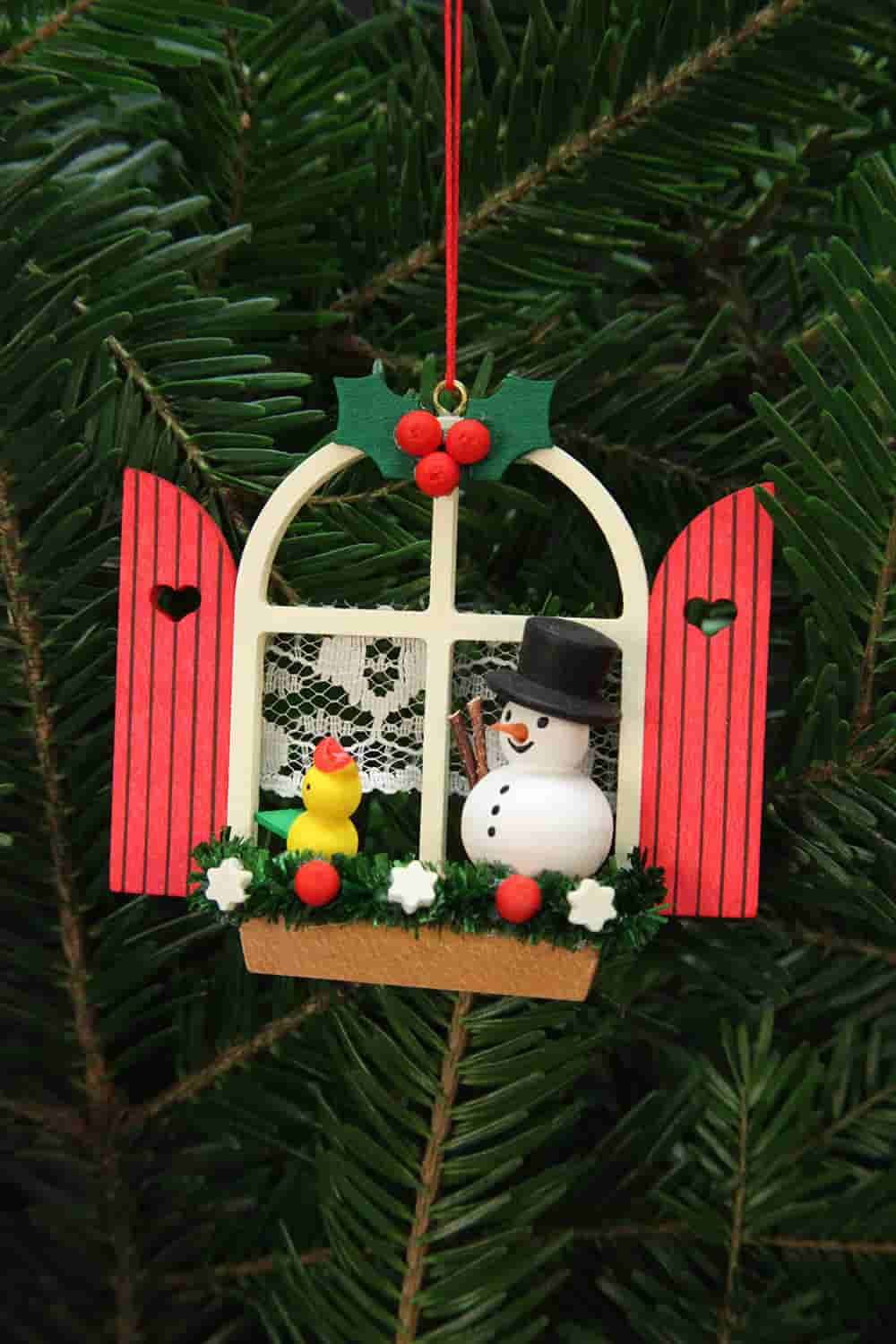 Baumbehang Adventsfenster mit Schneemann - Auslaufartikel