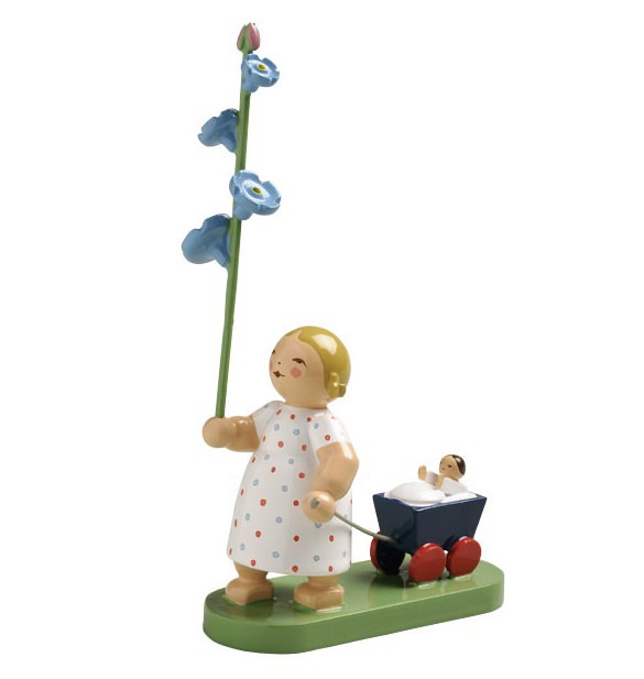 Mädchen mit Vergissmeinnicht