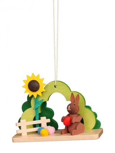 Baumbehang Hase mit Ei am Busch