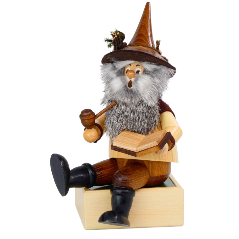 Räuchermann Kantenhocker Waldwichtel mit Buch