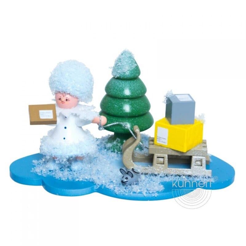 Schneeflöckchen auf Wolke Paketbote