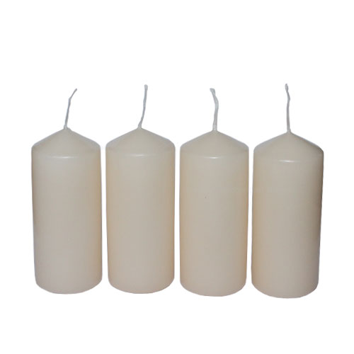 Stumpenkerzen EWA 4 Stück champagner 40x90mm