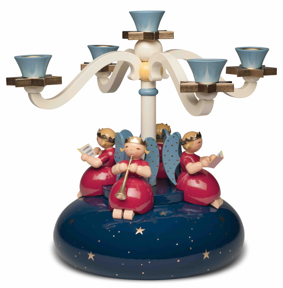 Tischleuchter, vierarmig mit 4 Engeln