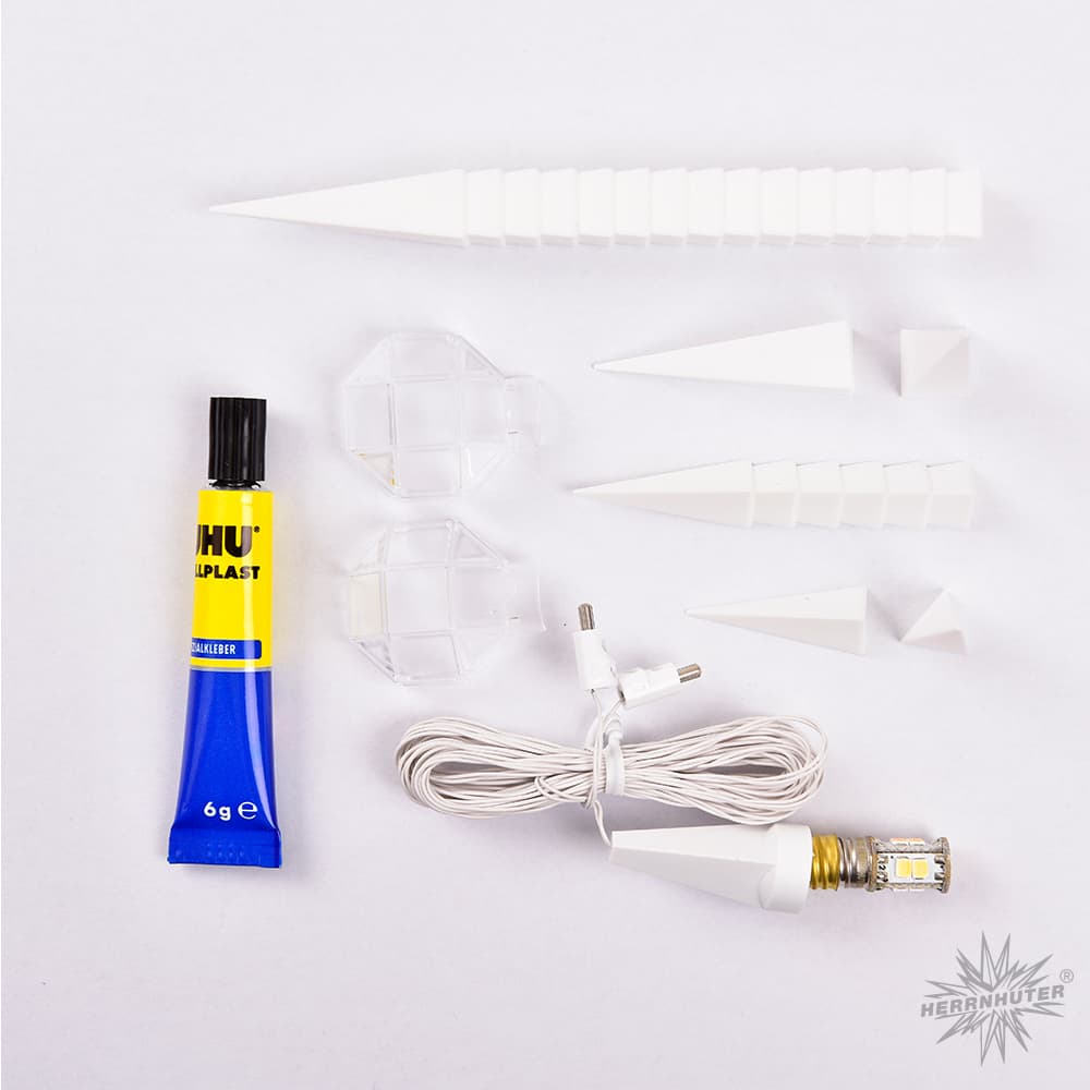 Original Herrnhuter Bastlerstern für innen ø ca. 13 cm weiß (A1b)