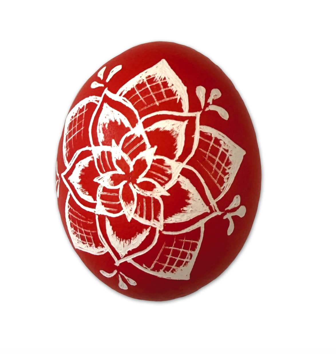 Osterei - Kratztechnik rot