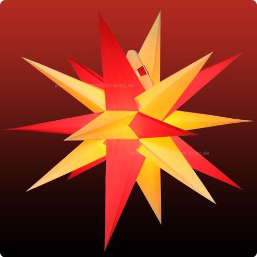 Annaberger Faltstern No. 7 ø 70 cm Spitzen rot-gelb