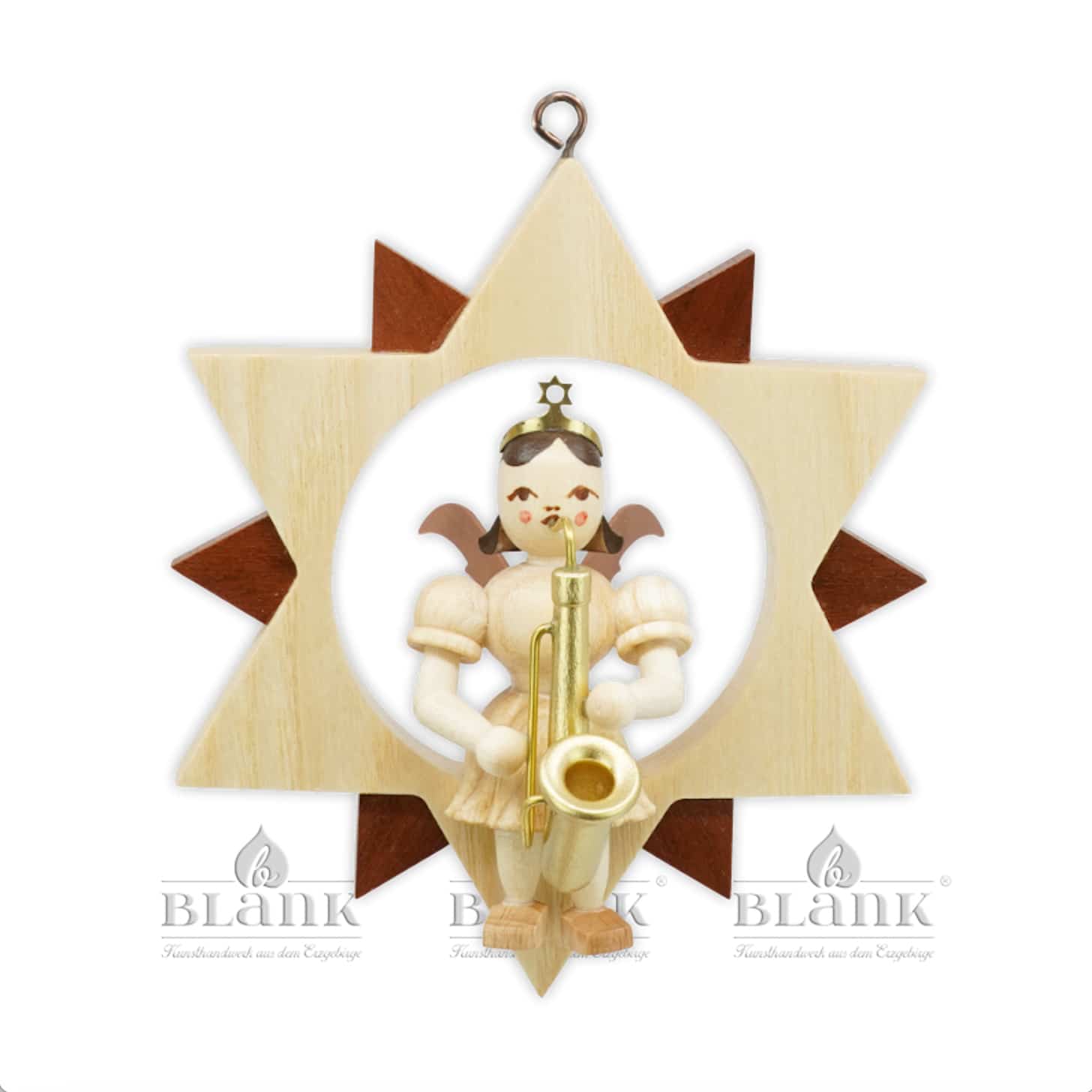 Blank - Engel im Stern mit Saxophon