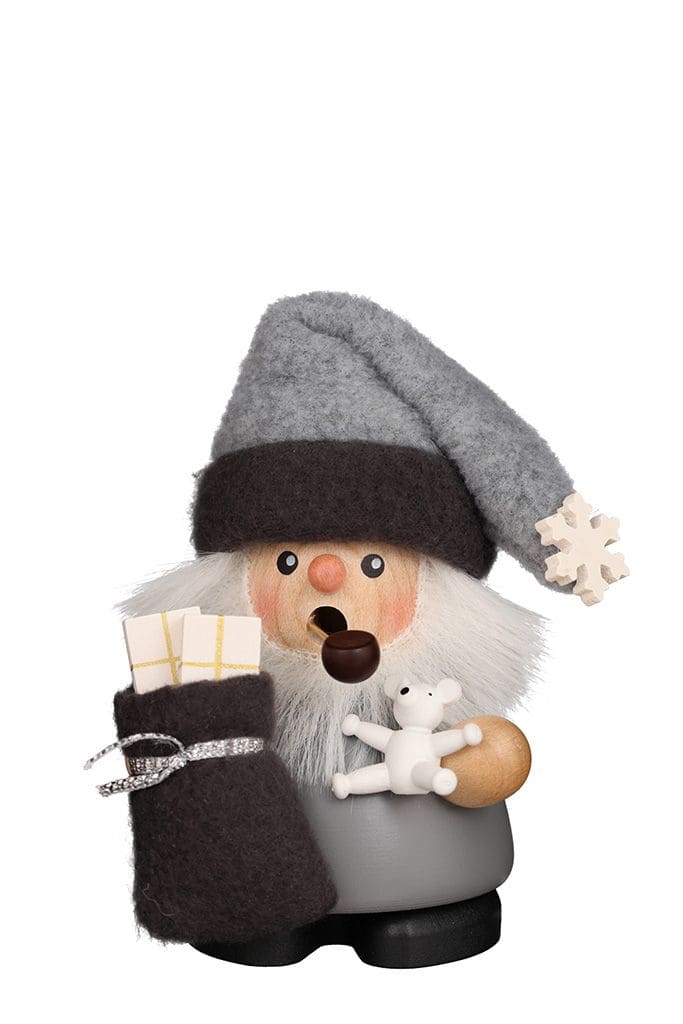 Räuchermann Weihnachtsmann grau