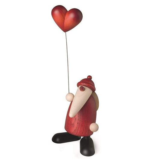 Weihnachtsmann mit Herzballon