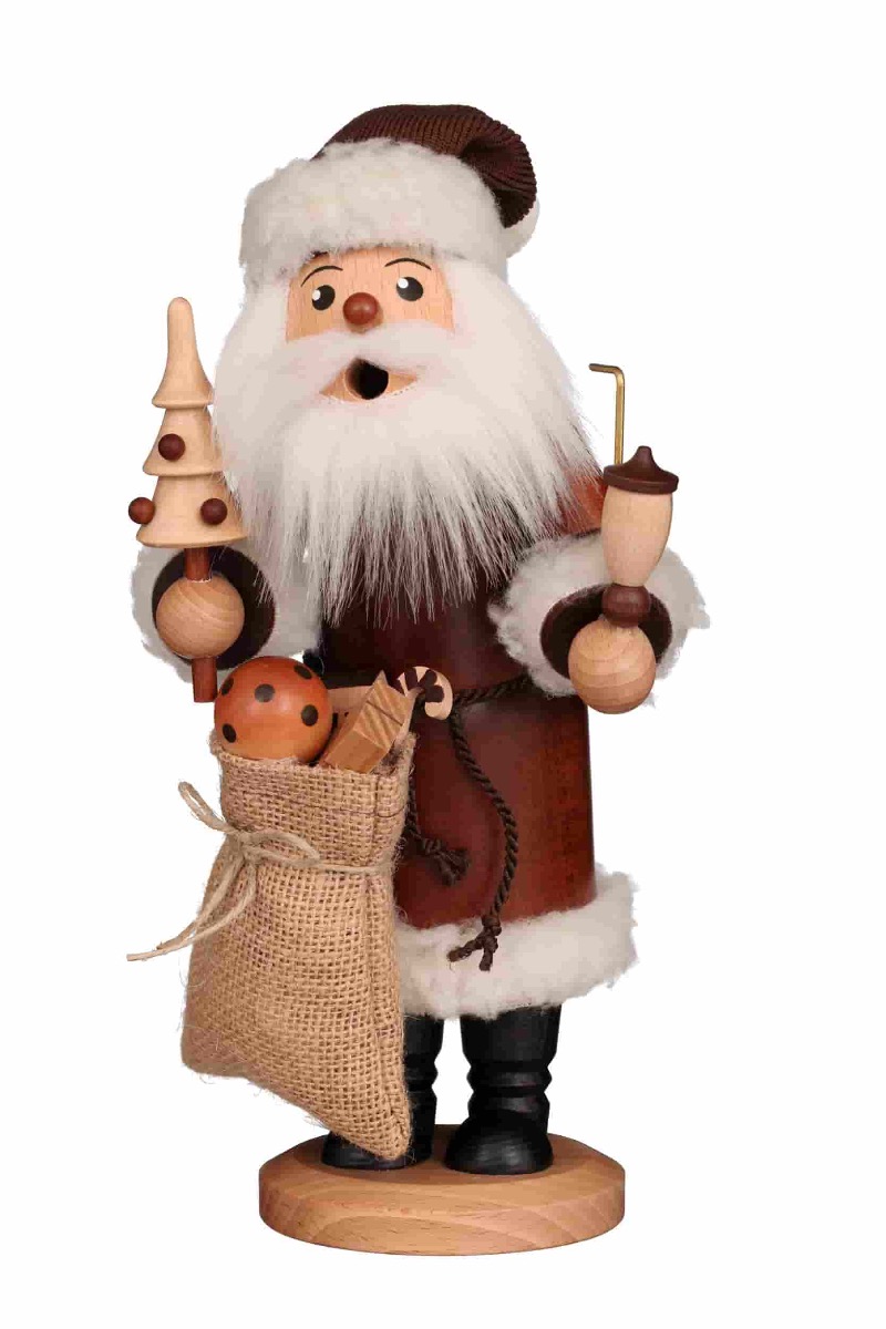 Räuchermann Weihnachtsmann natur