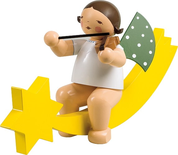 Engel mit Geige, auf Schweif, groß