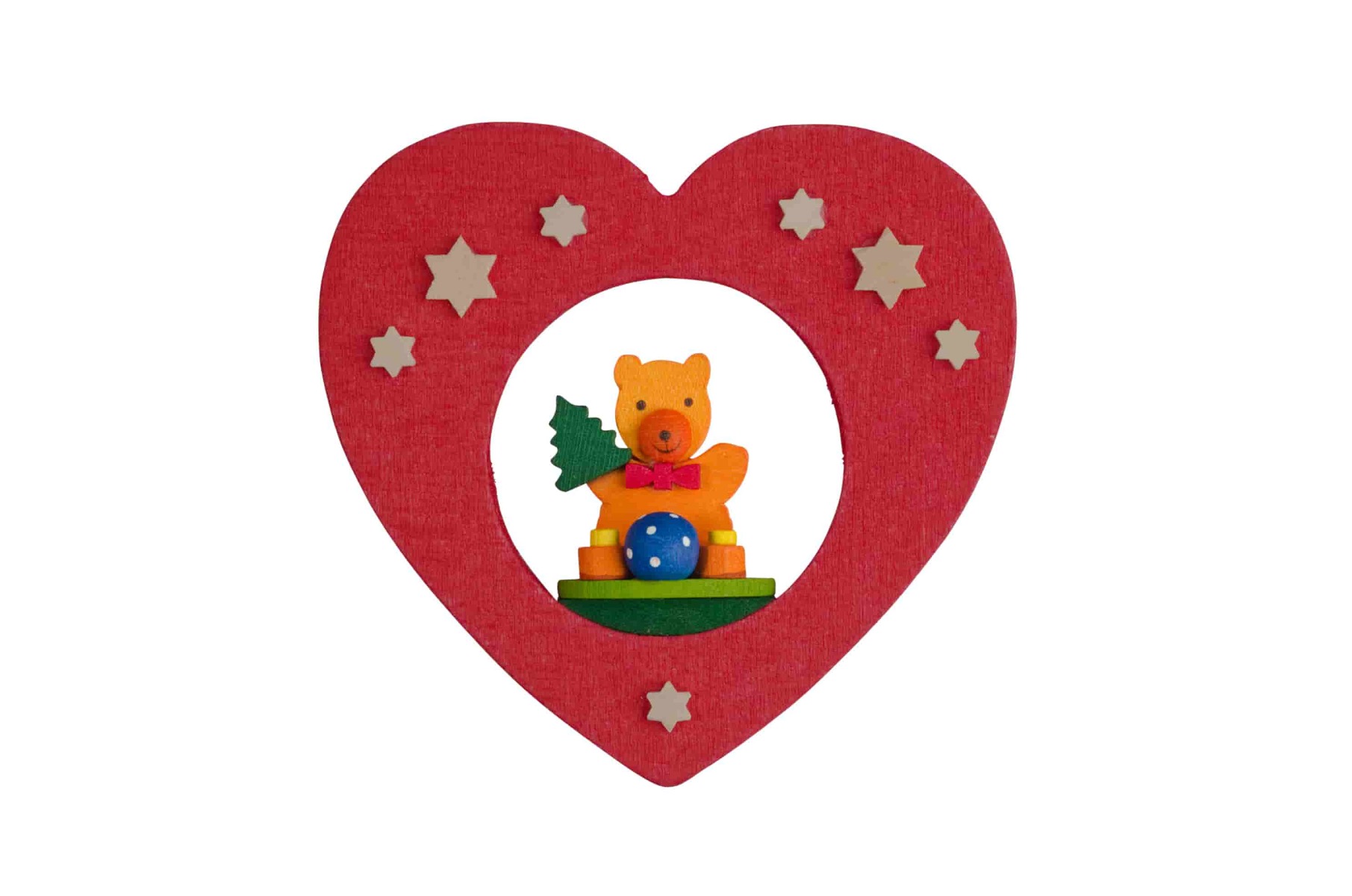 Herz mit Teddy als Baumschmuck